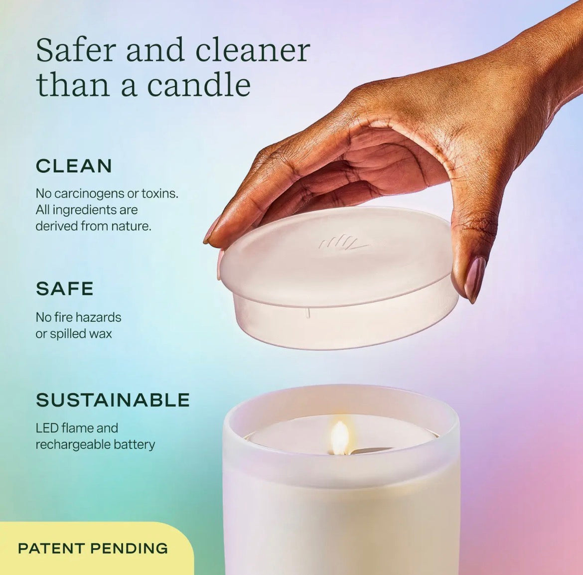 Lifelines Flameless Candles- frosted glass