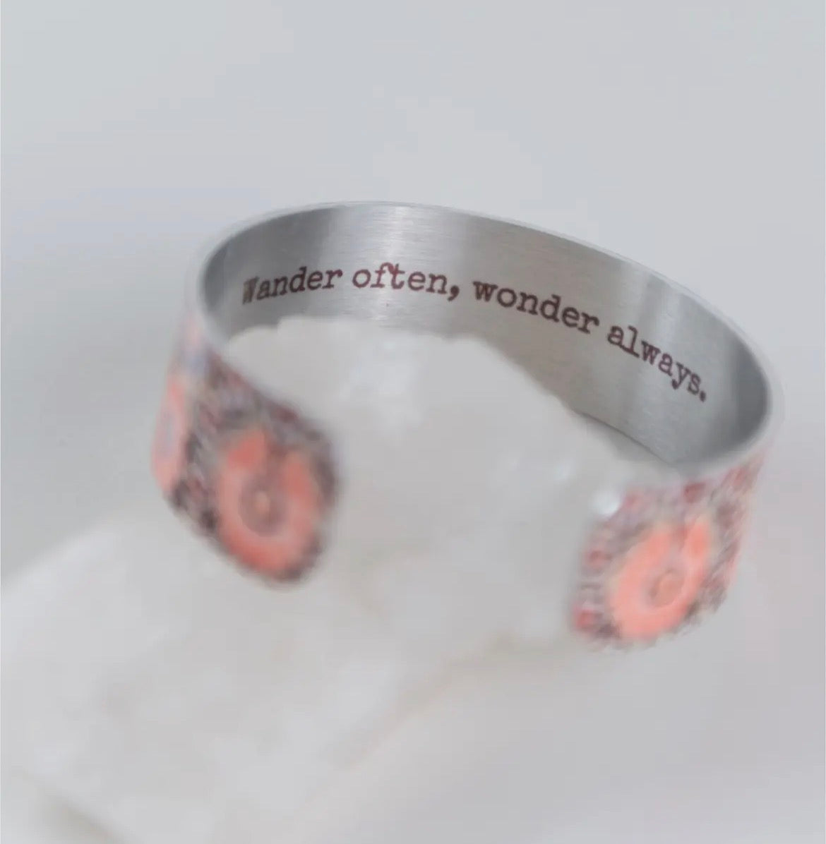 Adjustable Aluminum Patterned Bracelet