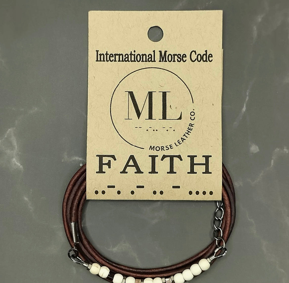 Morse Code Leather Bracelets
