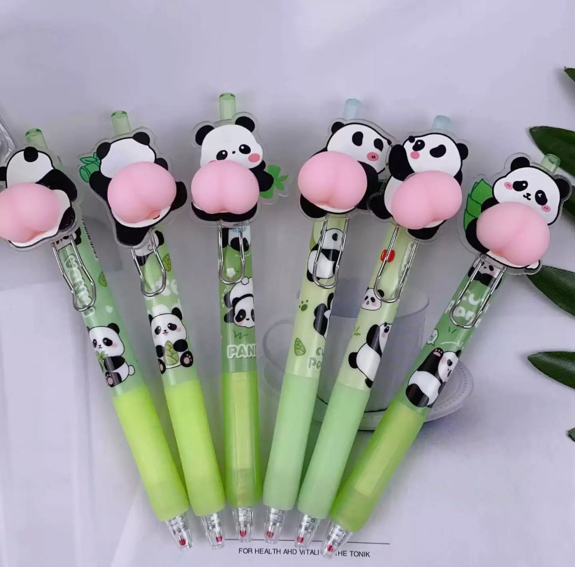 Panda Squishy Butt Pens
