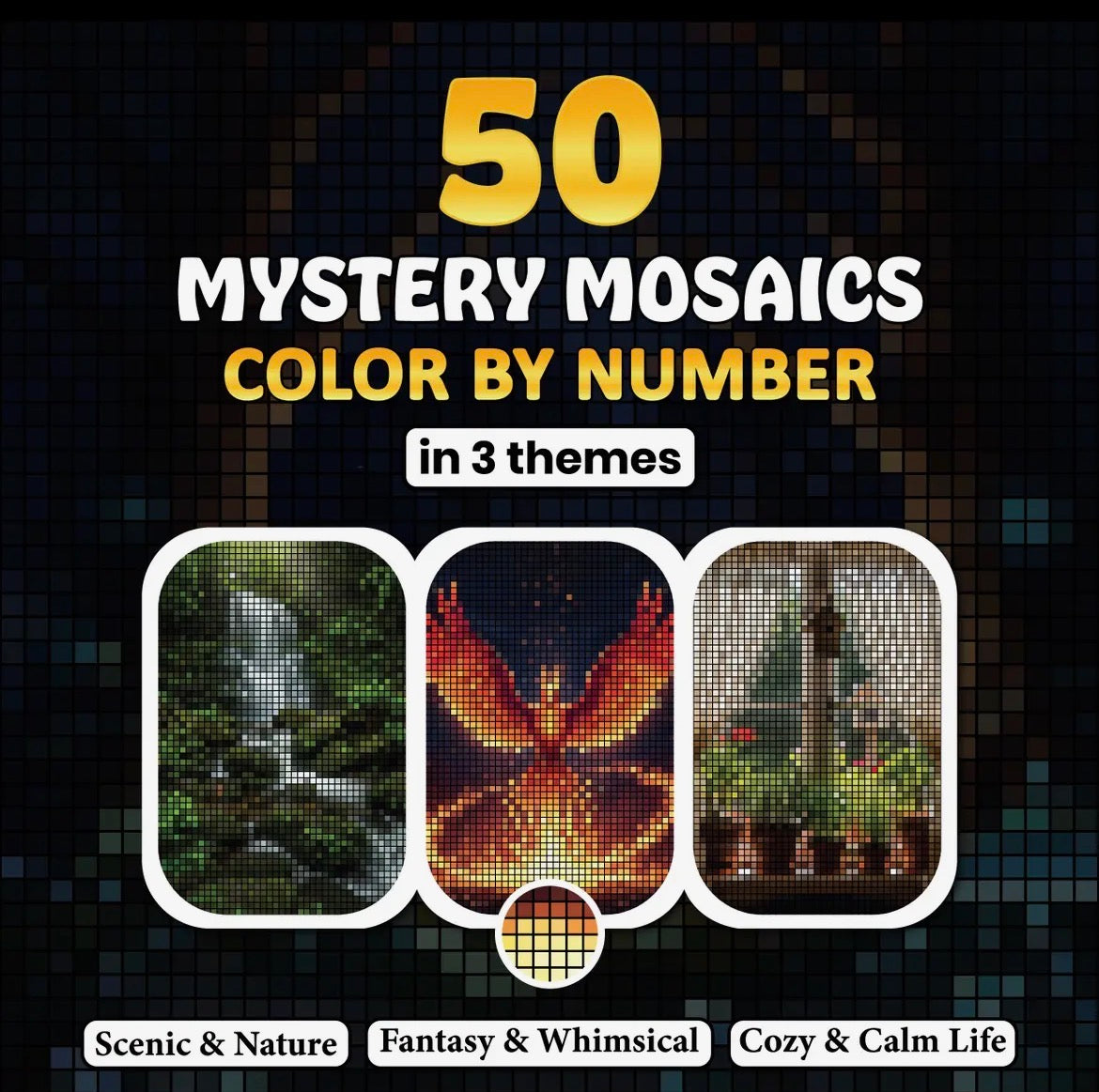 Mystery Mosaic Color by Numbers Coloring Book