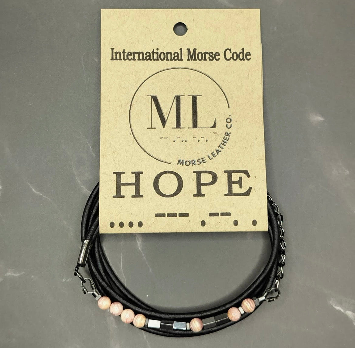 Morse Code Leather Bracelets