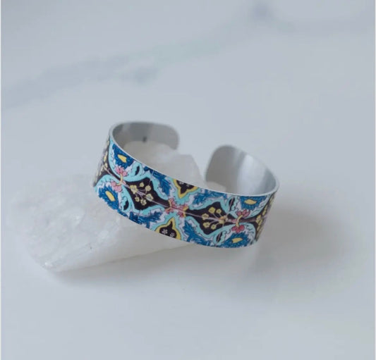 Adjustable Aluminum Patterned Bracelet