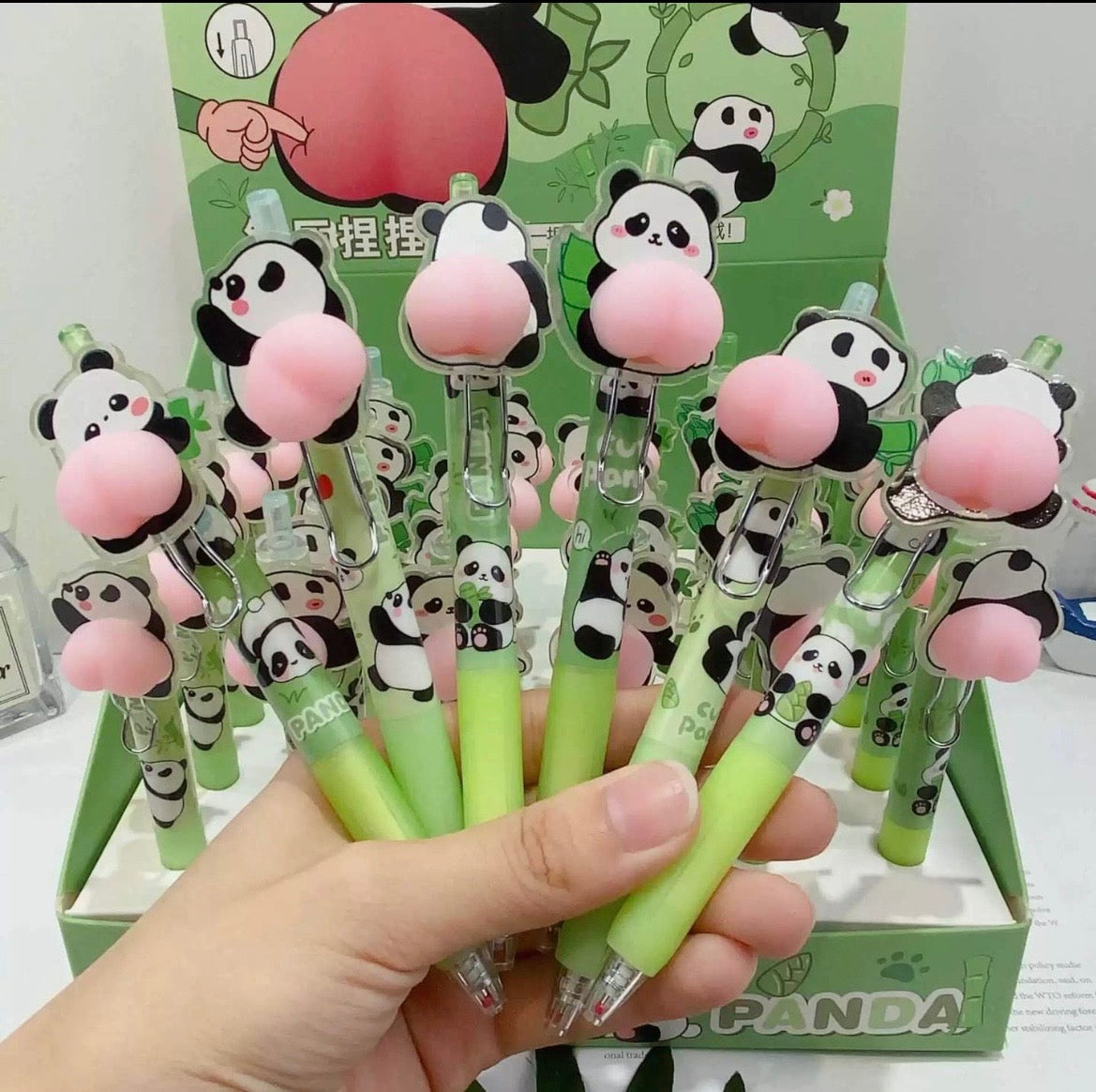 Panda Squishy Butt Pens