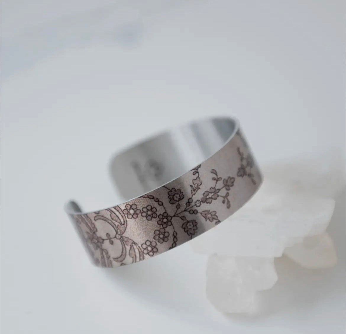 Adjustable Aluminum Patterned Bracelet