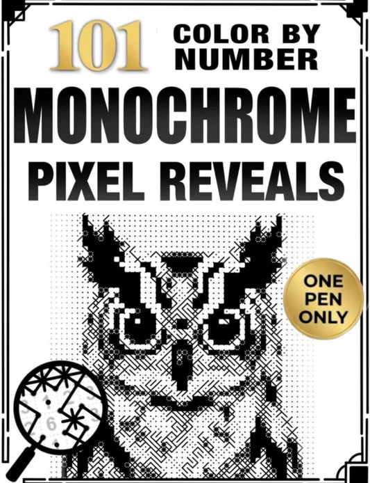 Monochrome Pixel Reveals Color by Number