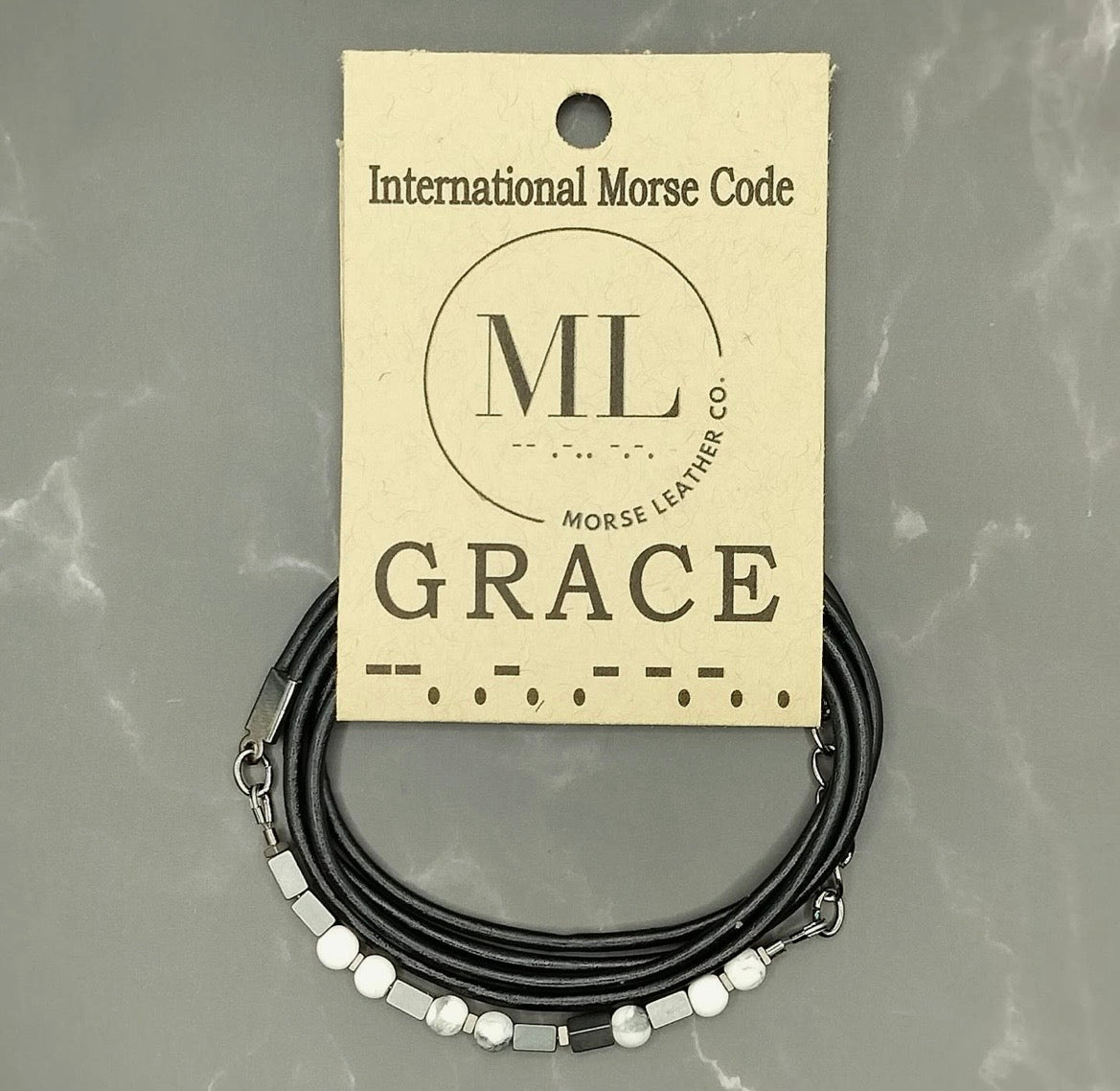 Morse Code Leather Bracelets