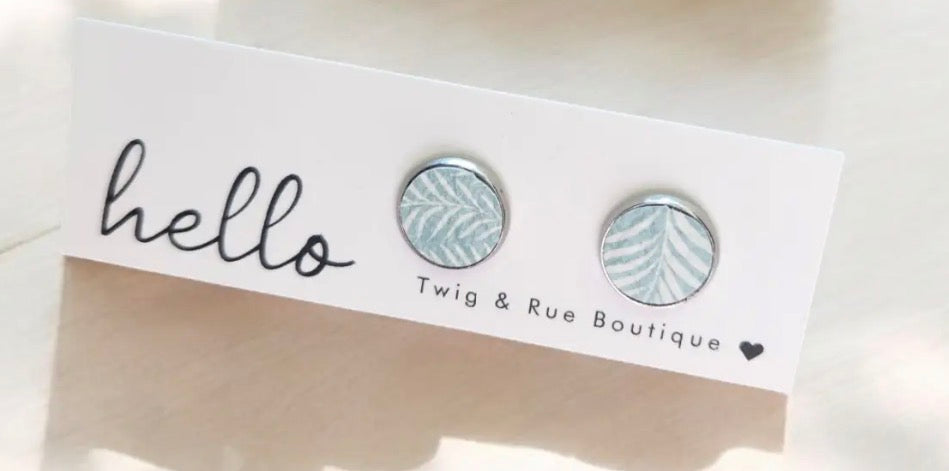 Twig and Rue Stud Earrings