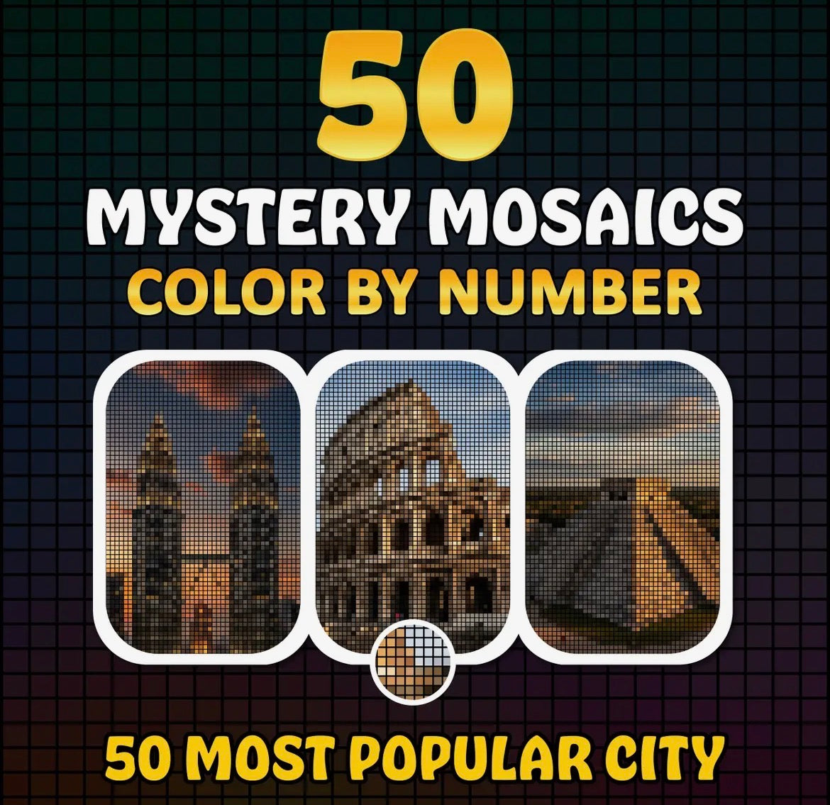 Mystery Mosaic Color by Numbers Coloring Book