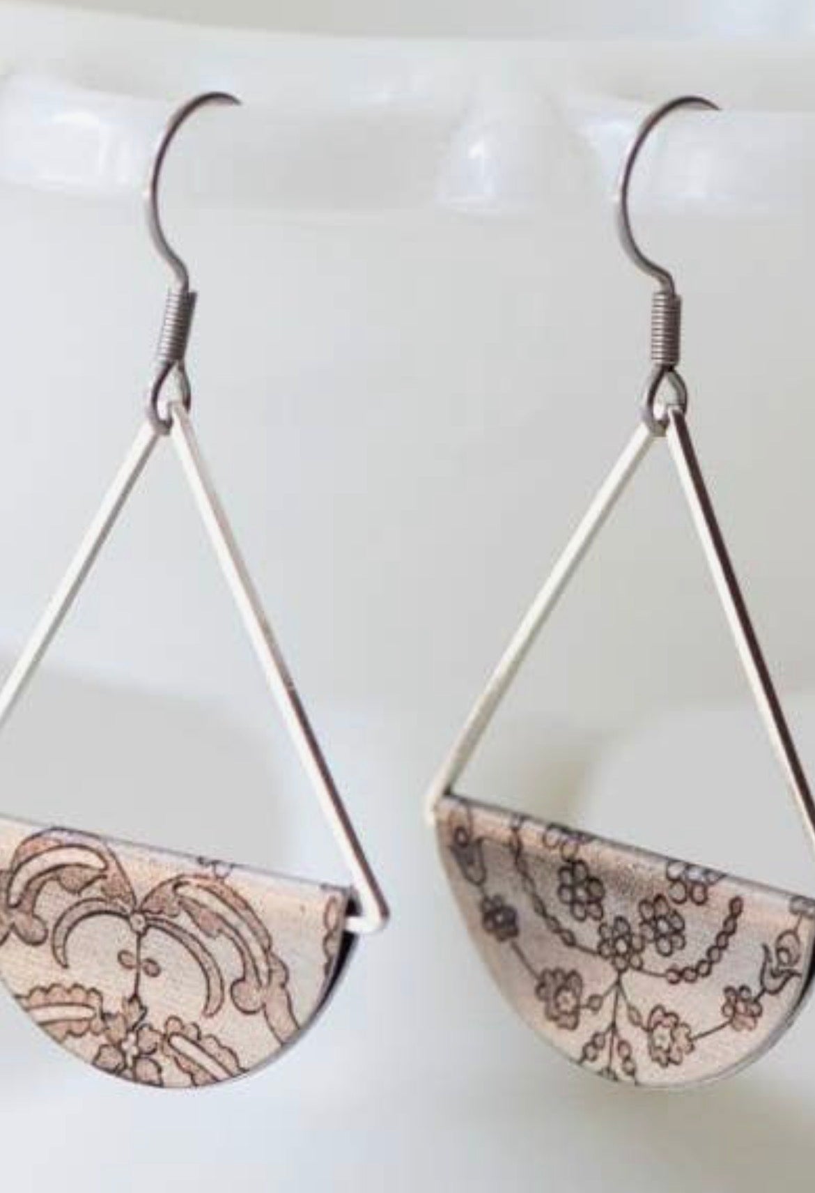 Cross Stitch Dangle Earrings